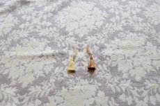 画像8: 「J即納」廃盤はぎれ83×50：フローラルダマスク・リュスティック（麻混,ブラウンベースイエロー） (8)
