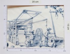 画像4: 「J即納」はぎれ75×50：Casal工場の仕事（14：ブルー） (4)