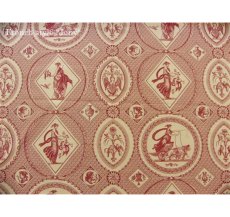 画像1: 「取寄せ」布：Casal古代の光景（1：赤） 長さ50cm単位 (1)
