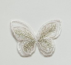 画像1: 「J即納」廃盤布飾り：マリポサ中（蝶、ホワイト） (1)
