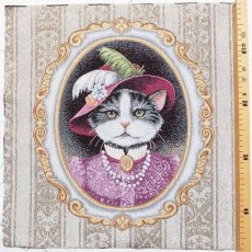 画像3: 「J即納」はぎれ45×45：猫の侯爵夫人 (3)