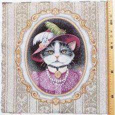 画像3: 「J即納/F在庫」はぎれ45×45：猫の侯爵夫人 (3)