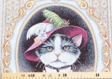 画像4: 「J即納/F在庫」はぎれ45×45：猫の侯爵夫人 (4)