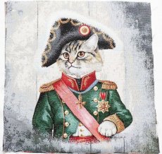 画像1: 「F在庫」はぎれ45×45：猫の軍人 (1)