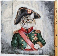 画像2: 「J即納」はぎれ45×45：猫の軍人 (2)