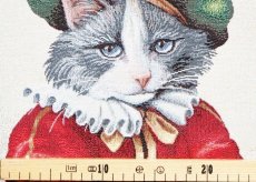 画像4: 「F在庫」はぎれ45×45：猫の絵描き (4)