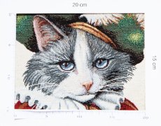 画像5: 「F在庫」はぎれ45×45：猫の絵描き (5)