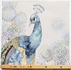 画像3: 「移動中」はぎれ45×45：クジャク (3)