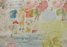 画像9: 「J即納」廃盤はぎれ70×50：プーペ・エ・ブーケ（クリームベース、ピンク・グリーン） (9)