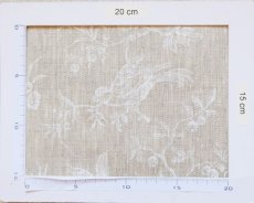 画像4: 「J即納/F在庫」はぎれ75×50：tdjメザンジュ（ベージュ麻地ベース白） (4)