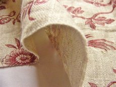 画像7: 「J即納」はぎれ75×50：tdjメザンジュ（ベージュ麻地ベース赤） (7)
