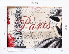 画像4: 「移動中/F在庫」はぎれ45×45：パリ・ファッション（ヌードベージュベース） (4)