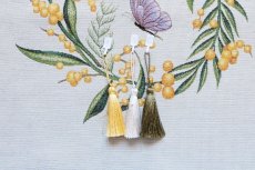 画像10: 「J即納/F在庫」はぎれ45×45：ミモザの花かんむり (10)