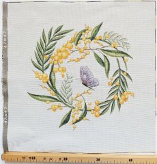 画像3: 「J即納/F在庫」はぎれ45×45：ミモザの花かんむり (3)