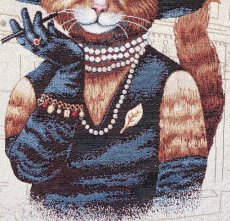 画像6: 「J即納」45×45 帽子をかぶった猫のマダム (6)