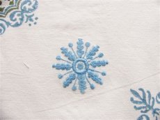 画像11: 「F在庫」はぎれ69×49：PF タブリーズ（刺繍、白ベースブルー・グリーン） (11)