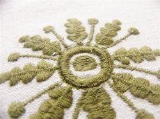 画像4: 「F在庫」はぎれ69×50：PF タブリーズ（刺繍、白ベースブルー・グリーン） (4)