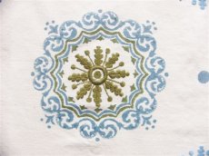 画像9: 「F在庫」はぎれ69×49：PF タブリーズ（刺繍、白ベースブルー・グリーン） (9)