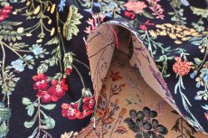 画像5: 「F在庫」はぎれ70×50：ゴブラン織りプレーリー・フルーリー（黒） (5)