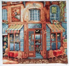 画像1: 「移動中」はぎれ45×45：ゴブラン織り ビストロ・フランセ (1)