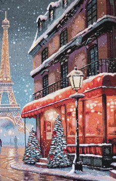 画像10: 「移動中」はぎれ45×45：クリスマスのエッフェル塔 (10)