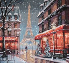 画像11: 「移動中」はぎれ45×45：クリスマスのエッフェル塔 (11)