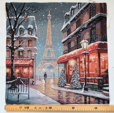 画像2: 「移動中」はぎれ45×45：クリスマスのエッフェル塔 (2)