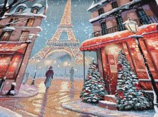 画像3: 「移動中」はぎれ45×45：クリスマスのエッフェル塔 (3)