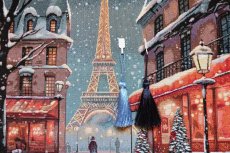 画像5: 「移動中」はぎれ45×45：クリスマスのエッフェル塔 (5)