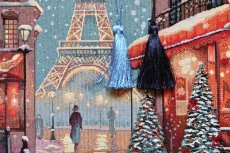 画像6: 「移動中」はぎれ45×45：クリスマスのエッフェル塔 (6)