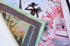 画像9: 「移動中」はぎれ45×45：ラ・パリジェンヌ（エッフェル塔・ピンク） (9)