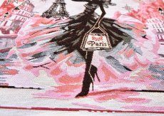 画像3: 「移動中」はぎれ45×45：ラ・パリジェンヌ（エッフェル塔・ピンク） (3)
