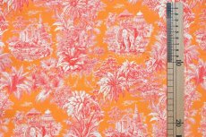 画像3: 「F在庫」はぎれ75×50：ミニ・マハラニ（オレンジベース赤） (3)