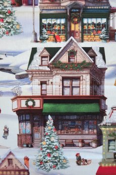 画像9: 「移動中」はぎれ70×６０：クリスマス・シティ（白ベース） (9)