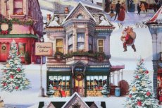 画像7: 「移動中」はぎれ70×６０：クリスマス・シティ（白ベース） (7)