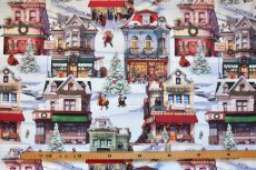 画像16: 「移動中」はぎれ70×６０：クリスマス・シティ（白ベース） (16)