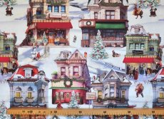画像3: 「移動中」はぎれ70×６０：クリスマス・シティ（白ベース） (3)