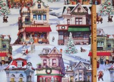 画像4: 「移動中」はぎれ70×６０：クリスマス・シティ（白ベース） (4)