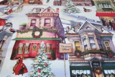 画像5: 「移動中」はぎれ70×６０：クリスマス・シティ（白ベース） (5)