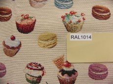 画像13: 「F在庫」はぎれ70×50：ゴブラン織り　ミニカップケーキ（アイボリーベース） (13)