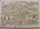 「J即納」はぎれ70×50：水の物語（麻色ベースセピア）