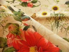 画像5: 「J即納」廃盤はぎれ70×49：バロック（ベージュベース・花柄・小鳥） (5)