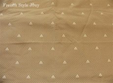 画像2: 「F在庫」廃盤はぎれ68×50：ハチ&ドット柄(ベージュベース白、ジャカード) (2)