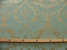 画像4: 「F在庫」はぎれ70×50：トレント（色番60クリームベース水色） (4)