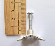 画像3: 「F在庫」取っ手：蝶（3.2cm、シルバー） (3)