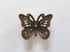 画像7: 「F在庫」取っ手：蝶（3.2cm、アンティークゴールド） (7)