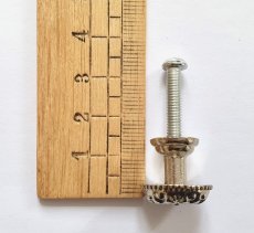 画像2: 「F在庫」取っ手：ルイーズ・小（直径1.7cm、シルバー） (2)