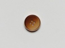 画像1: 「J即納」ボタン：グラデーション径20mm（ブラウン） (1)