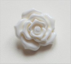 画像1: 「F在庫」ボタン：白バラ23mm (1)
