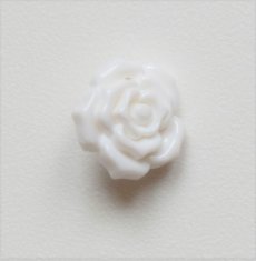 画像4: 「F在庫」ボタン2個セット：白バラ15mm (4)